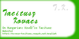 tacitusz kovacs business card